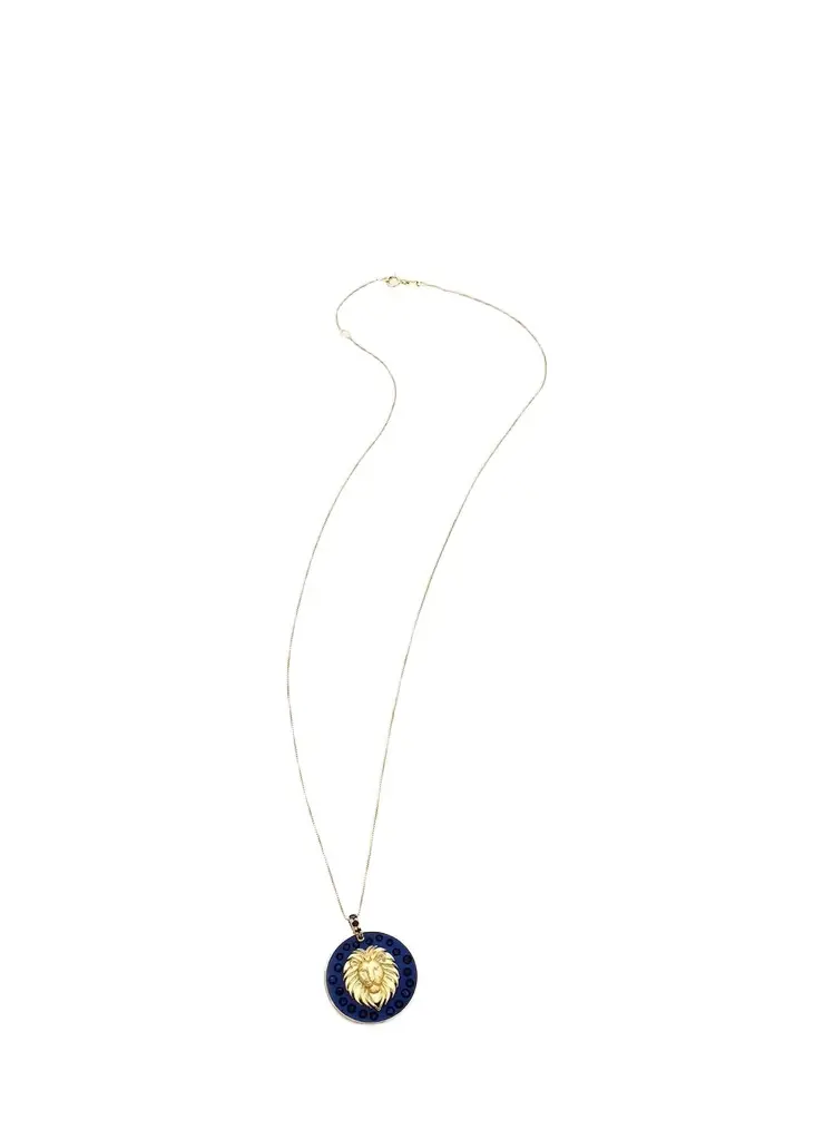 18K LEO Necklace with Sapphires 18K LEO Necklace with Sapphires