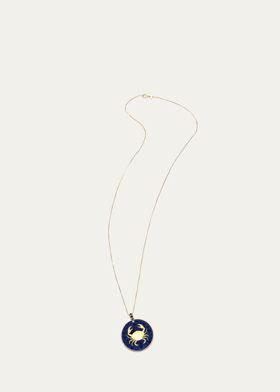 FARAONE MENNELLA by R.F.M.A.S. 18K Yellow Gold Cancer Pendant Necklace