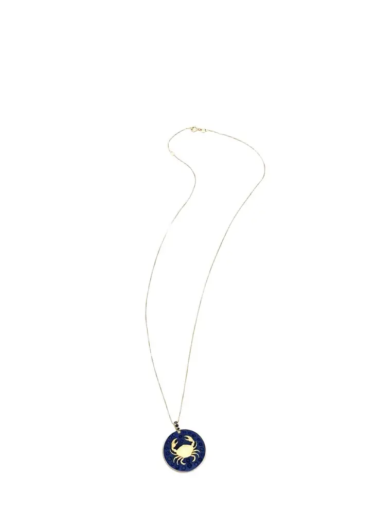 FARAONE MENNELLA by R.F.M.A.S. 18K Yellow Gold Cancer Pendant Necklace