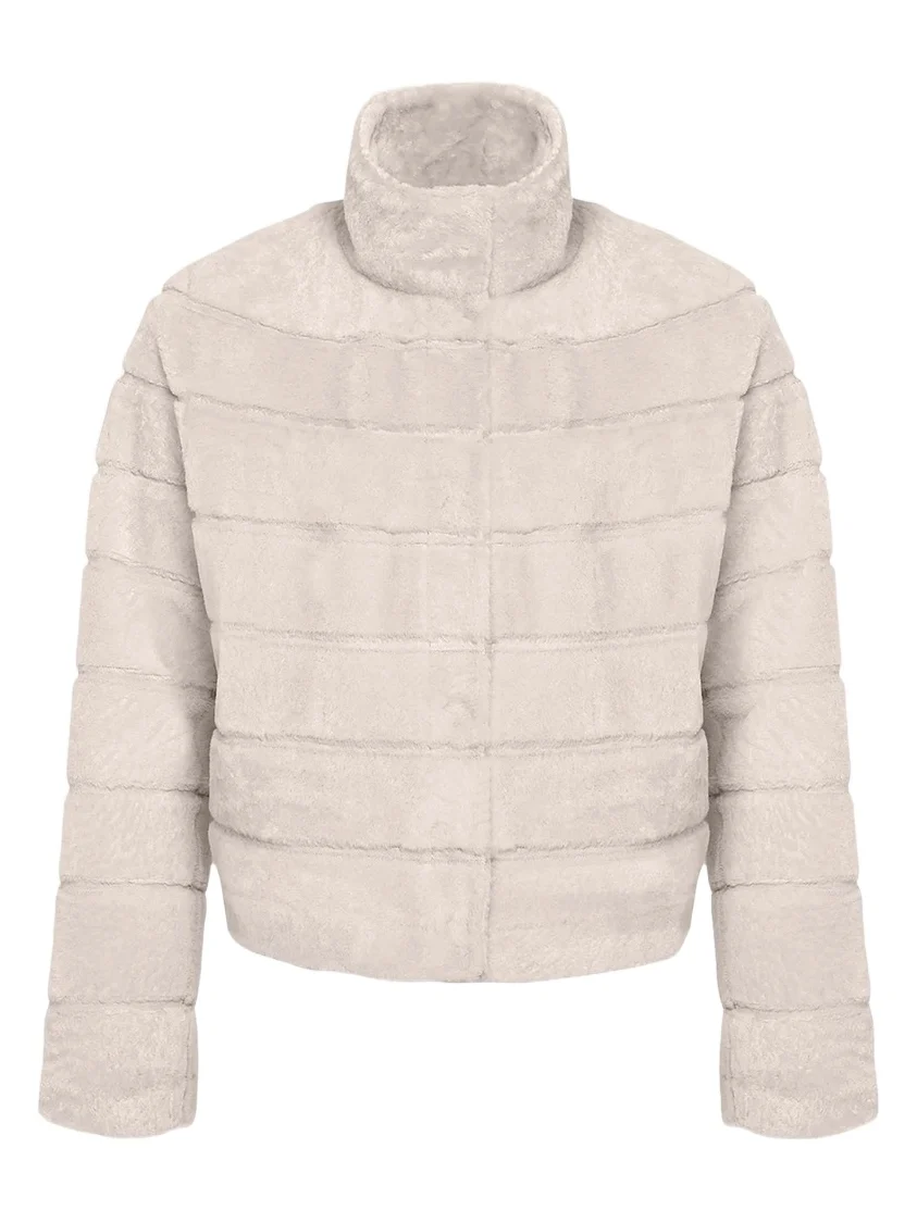 Reversible Textured Lamb Shearling Jacket Reversible Textured Lamb Shearling Jacket