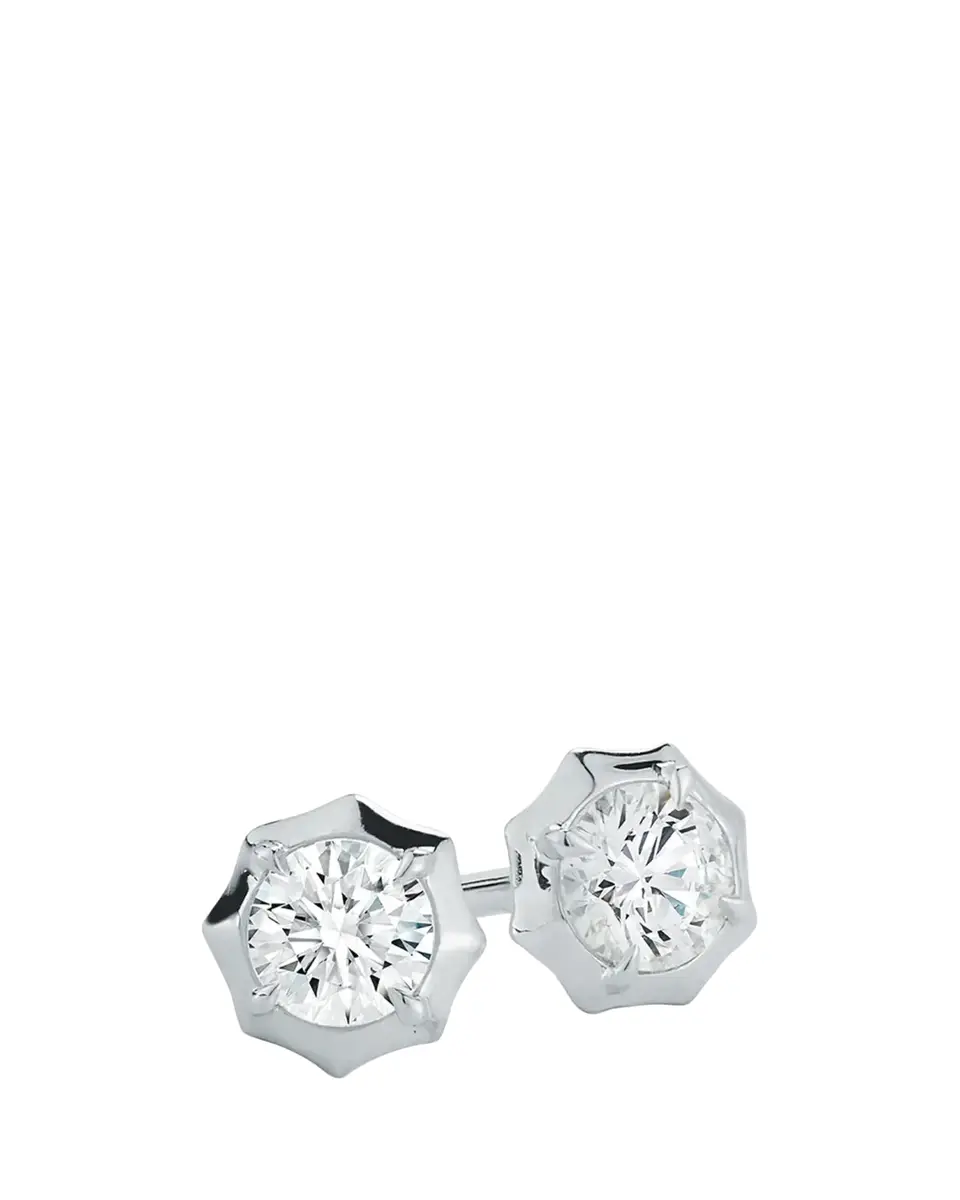 Jade Trau Sophisticate Platinum Round-Brilliant Diamond Stud Earrings | Thumbnail 2 Jade Trau Sophisticate Platinum Round-Brilliant Diamond Stud Earrings | Thumbnail 2