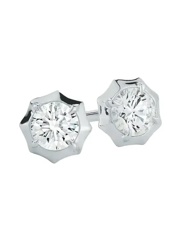 Jade Trau Sophisticate Platinum Round-Brilliant Diamond Stud Earrings