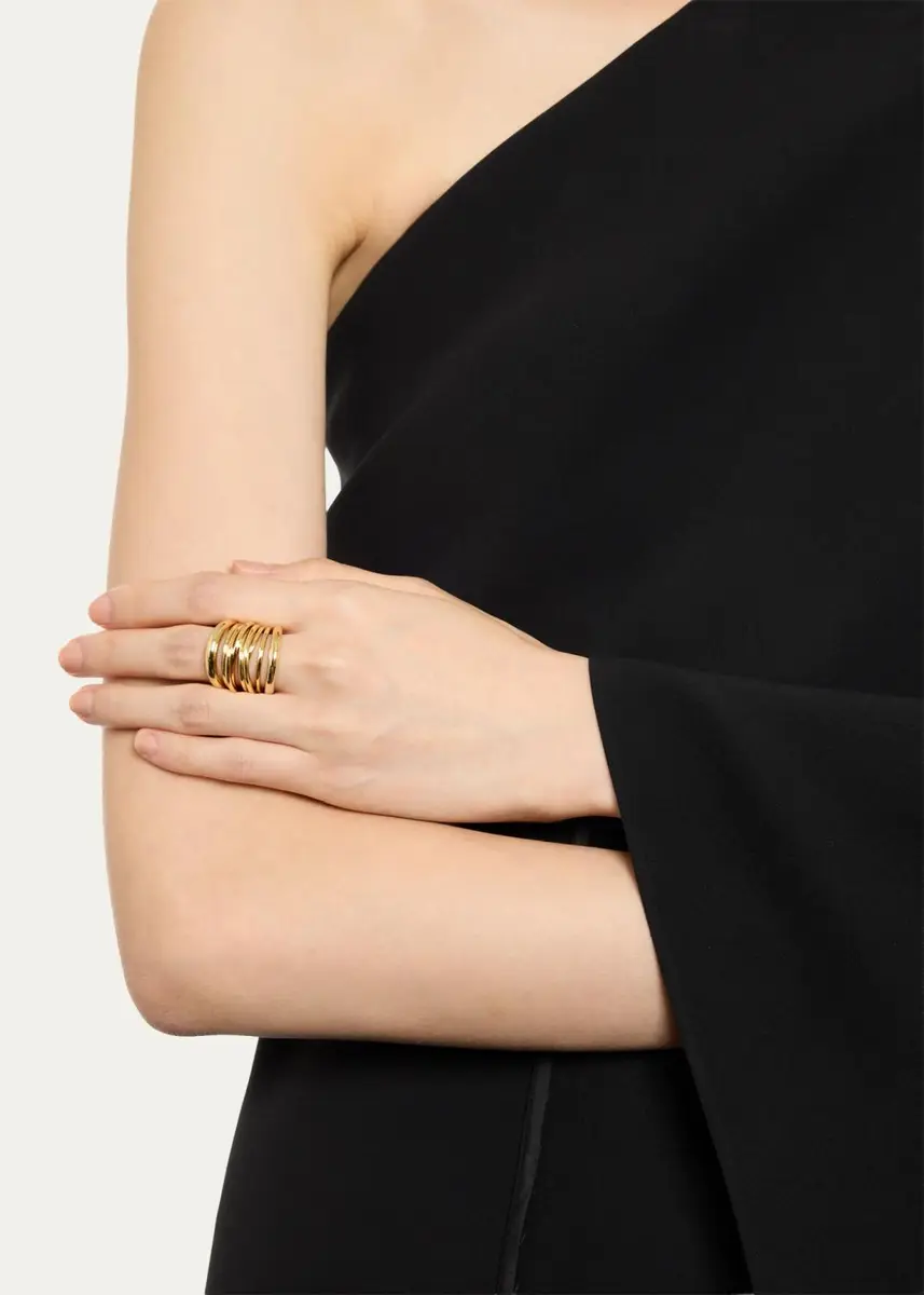 SIDNEY GARBER 18K Yellow Gold Tall Scribble Band Ring | Thumbnail 2 SIDNEY GARBER 18K Yellow Gold Tall Scribble Band Ring | Thumbnail 2