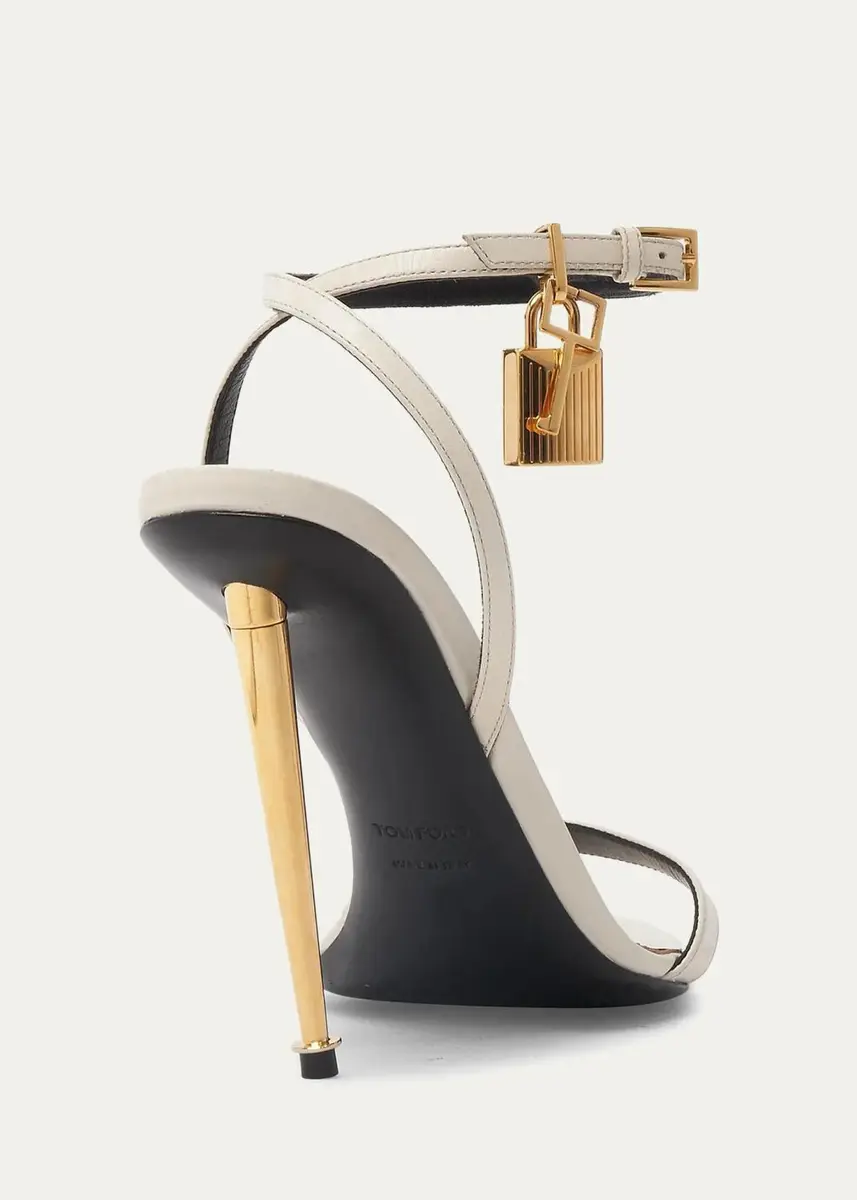 Tom Ford Padlock 105MM Leather Point-Toe Ankle-Strap Sandals | Thumbnail 2 Tom Ford Padlock 105MM Leather Point-Toe Ankle-Strap Sandals | Thumbnail 2