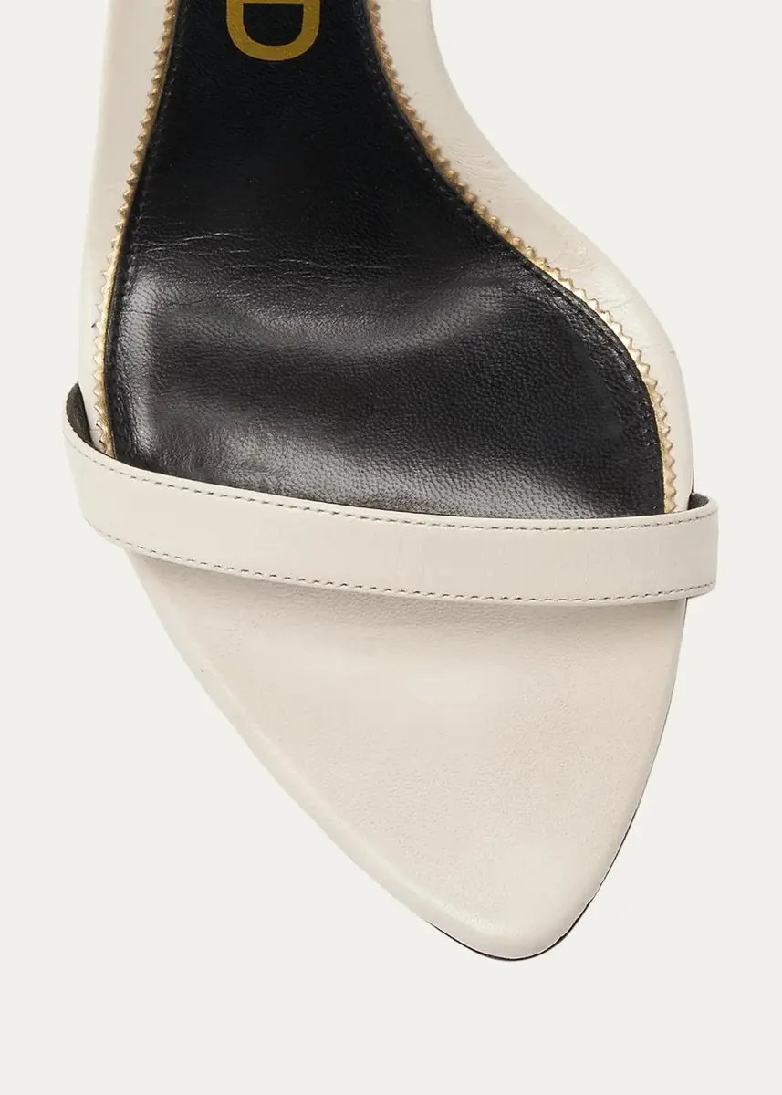 Tom Ford Padlock 105MM Leather Point-Toe Ankle-Strap Sandals | Thumbnail 3 Tom Ford Padlock 105MM Leather Point-Toe Ankle-Strap Sandals | Thumbnail 3