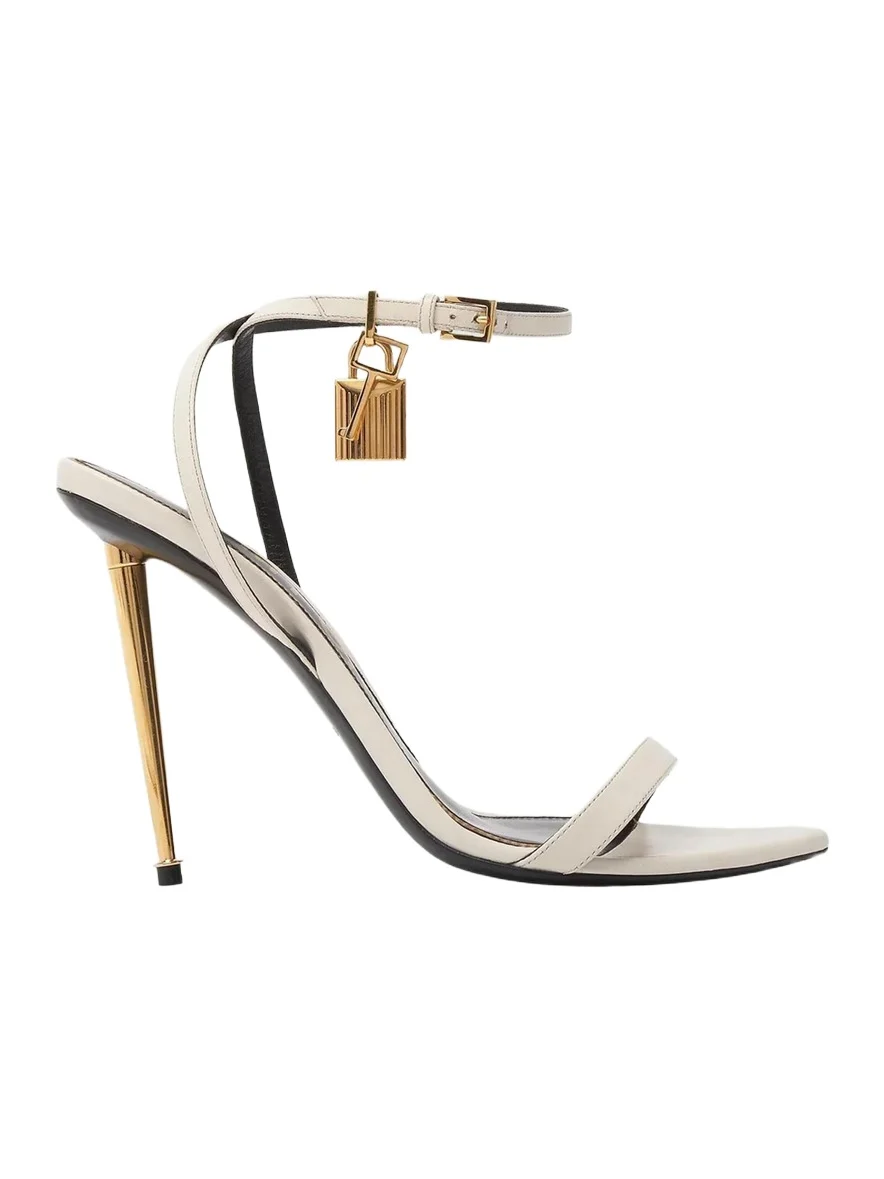 Tom Ford Padlock 105MM Leather Point-Toe Ankle-Strap Sandals