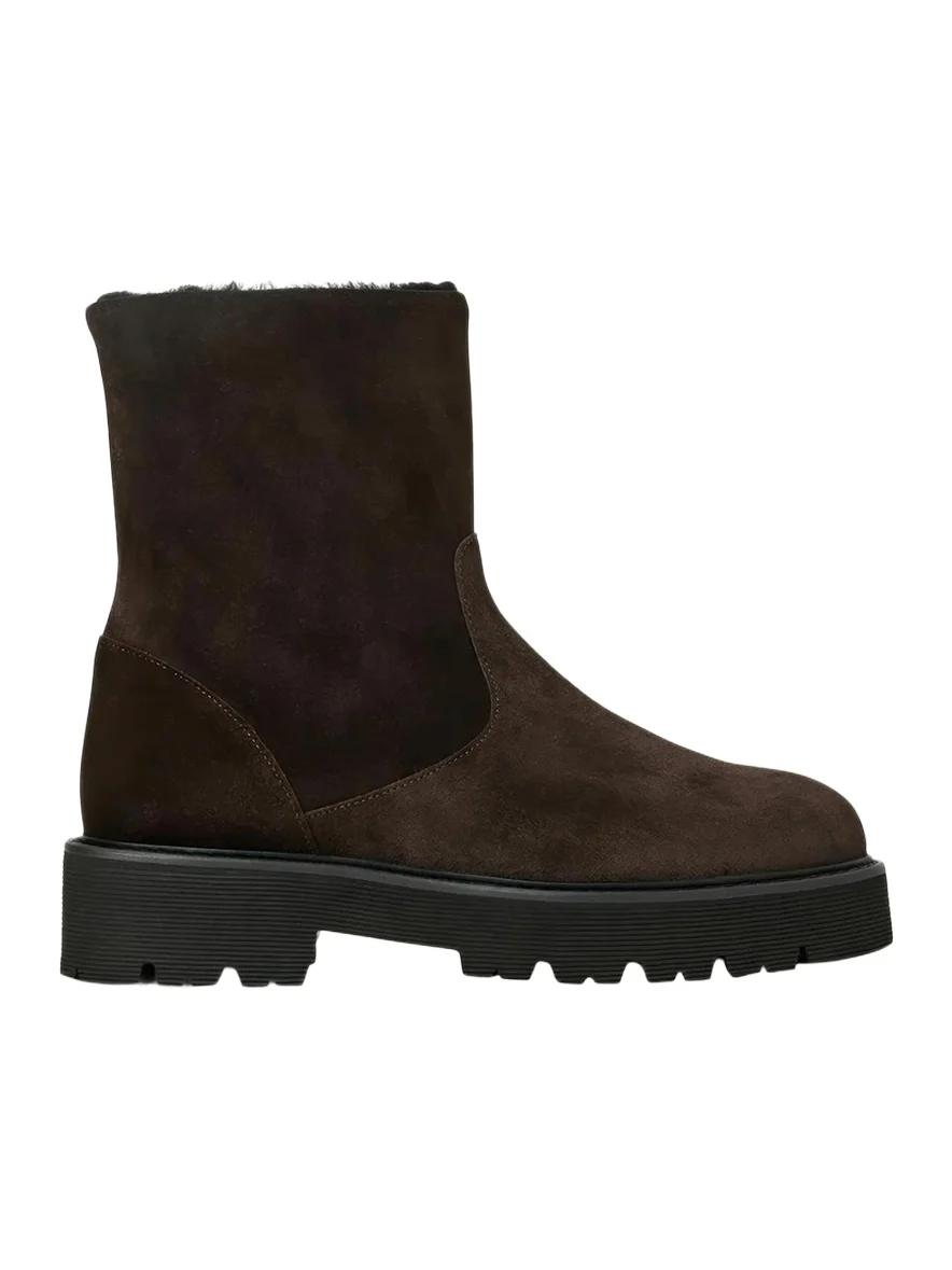 Eloise Shearling-Lined Suede Ankle Boots