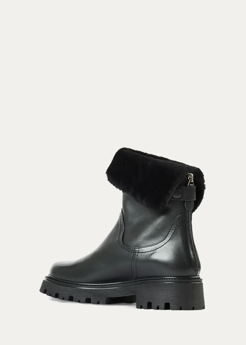 Aquatalia 40mm Mimi Shearling-Lined Waterproof Suede Ankle Boots | Thumbnail 2