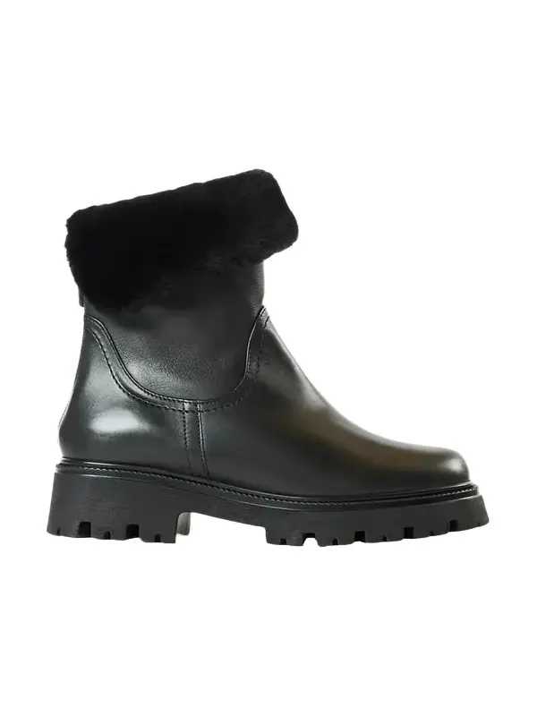40mm Mimi Shearling-Lined Waterproof Suede Ankle Boots 40mm Mimi Shearling-Lined Waterproof Suede Ankle Boots