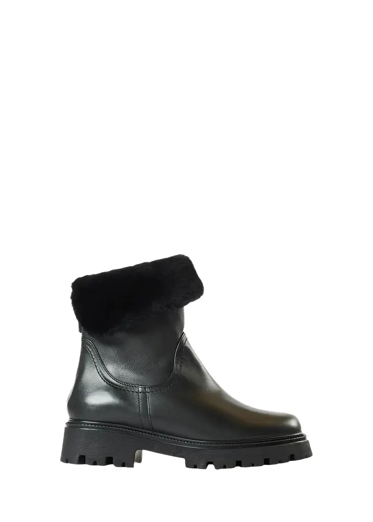 40mm Mimi Shearling-Lined Waterproof Suede Ankle Boots 40mm Mimi Shearling-Lined Waterproof Suede Ankle Boots