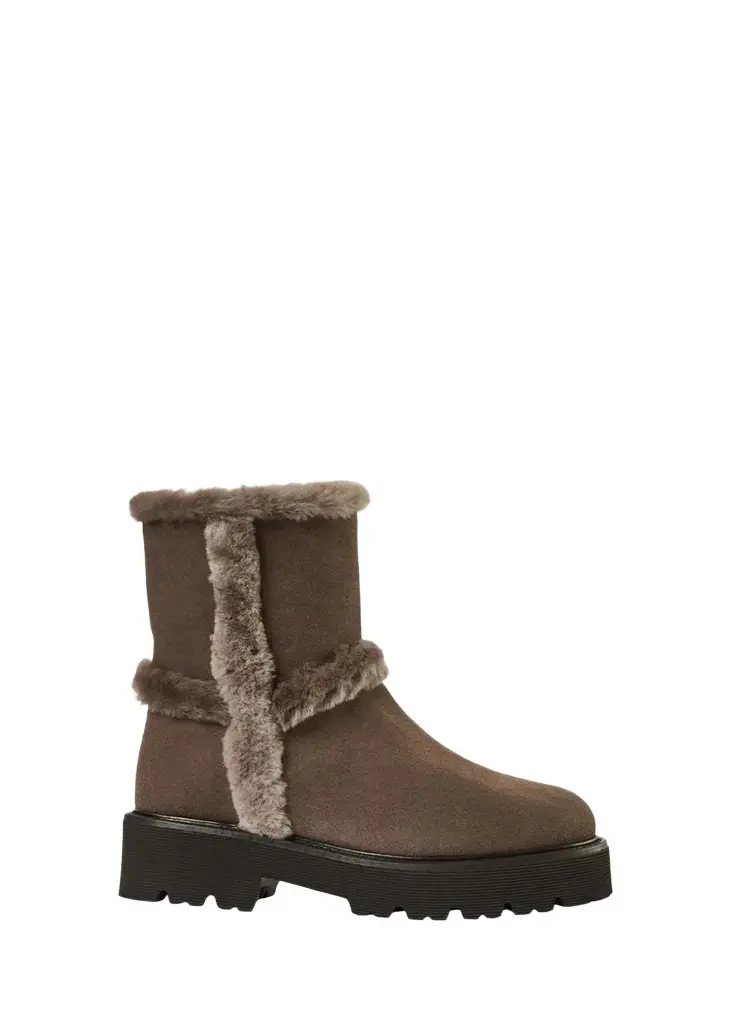 Ella Shearling-Trimmed Waterproof Suede Ankle Boots Ella Shearling-Trimmed Waterproof Suede Ankle Boots
