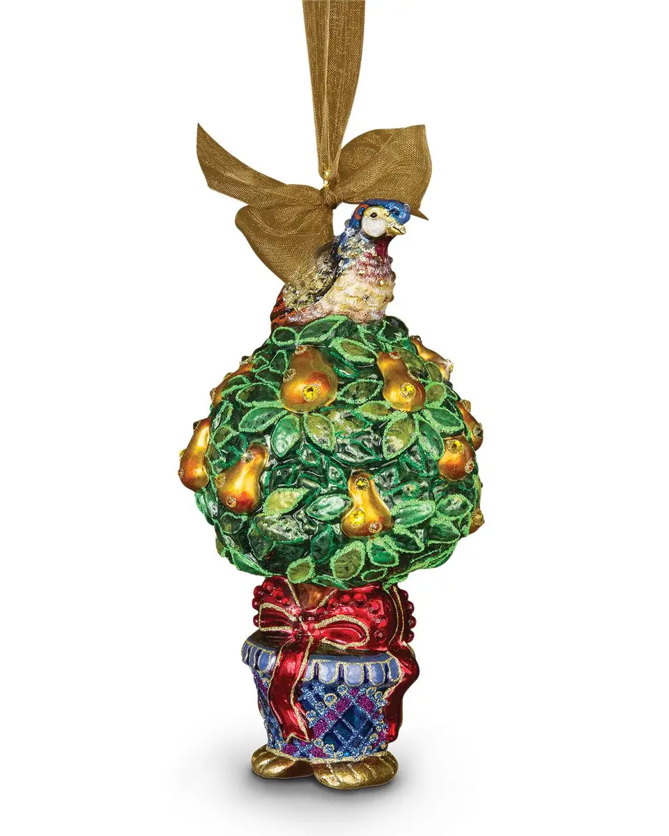Jay Strongwater Partridge-in-a-Pear Tree Christmas Ornament | Thumbnail 2