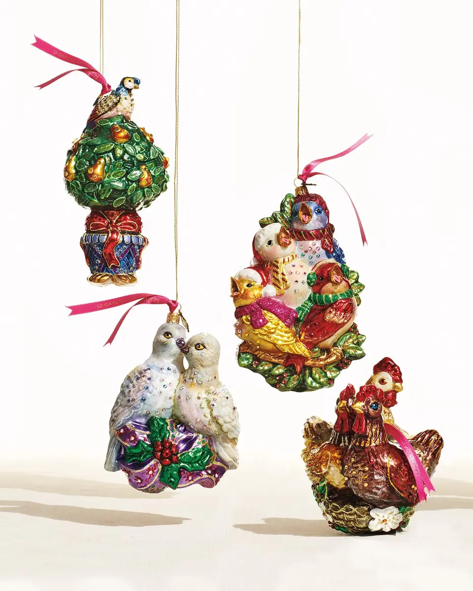 Jay Strongwater Partridge-in-a-Pear Tree Christmas Ornament | Thumbnail 4