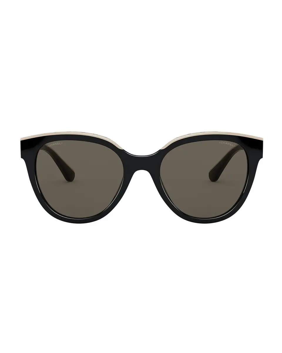 Chanel Oversized Round Acetate Polarized Sunglasses, Tortoiseshell | Thumbnail 2 Chanel Oversized Round Acetate Polarized Sunglasses, Tortoiseshell | Thumbnail 2