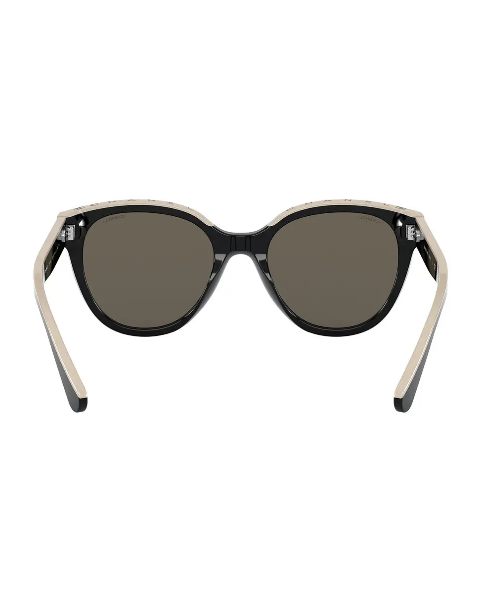 Chanel Oversized Round Acetate Polarized Sunglasses, Tortoiseshell | Thumbnail 4 Chanel Oversized Round Acetate Polarized Sunglasses, Tortoiseshell | Thumbnail 4