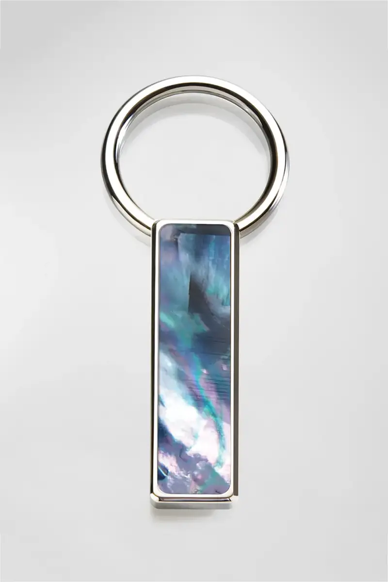 M Clip Men's Gray Mother-Of-Pearl Easy-Open Key Ring | Thumbnail 3