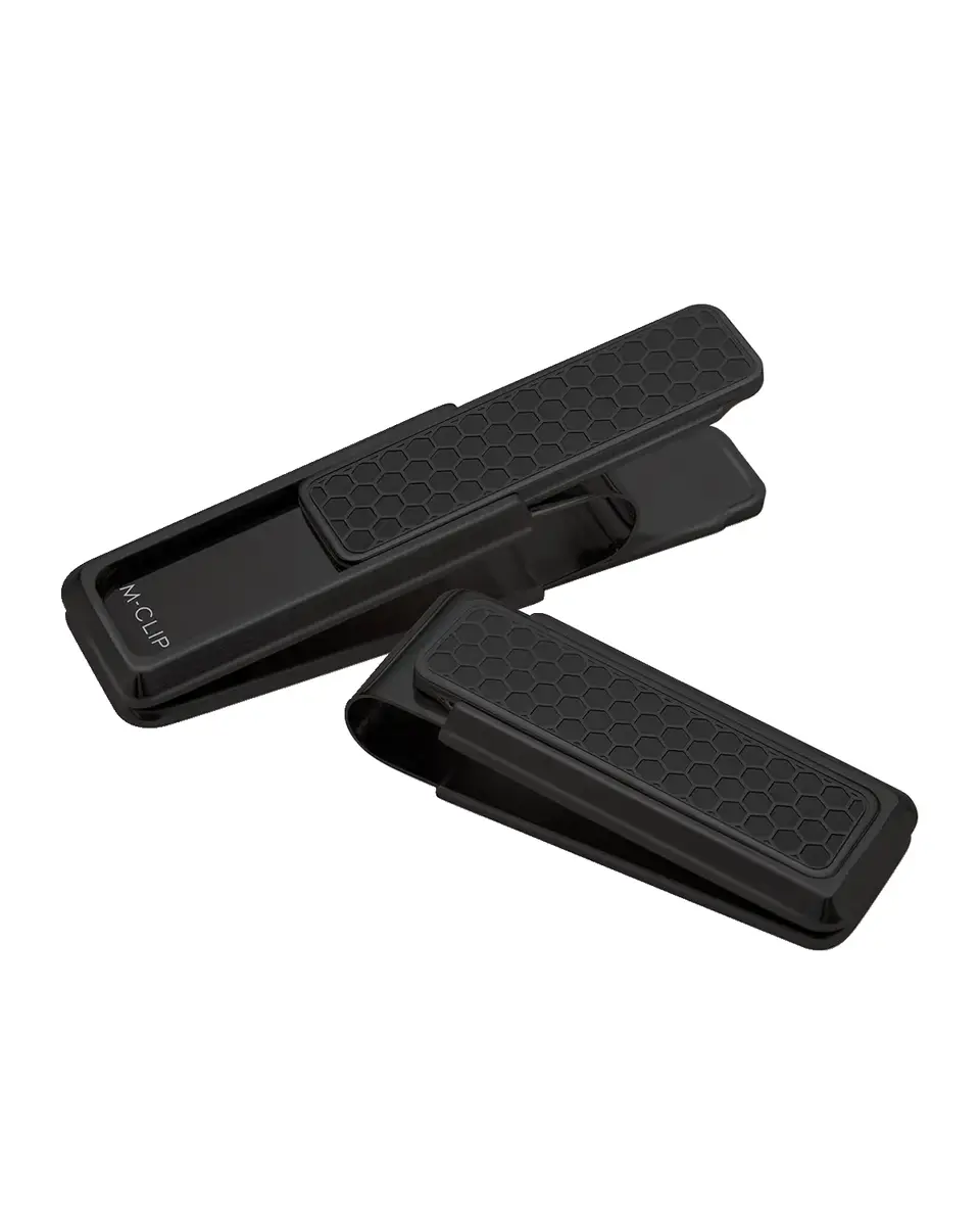 M Clip Men's Honeycomb IP Black Stainless Steel Money Clip | Thumbnail 2 M Clip Men's Honeycomb IP Black Stainless Steel Money Clip | Thumbnail 2