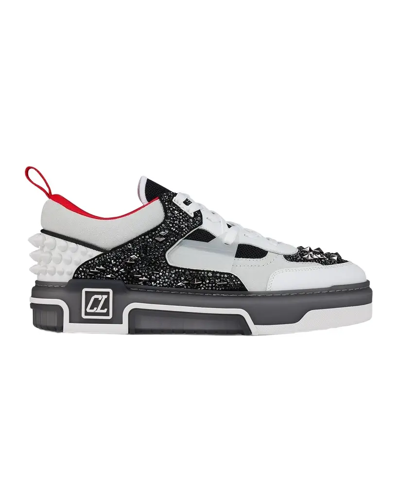 Christian Louboutin Men's Astroloubi Strass Eternity Low-Top Sneakers
