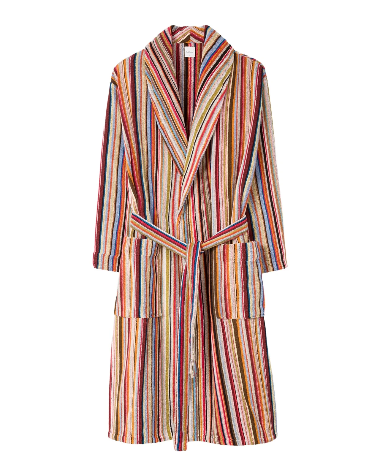 Paul Smith Men's Signature Stripe Woven Cotton Bathrobe