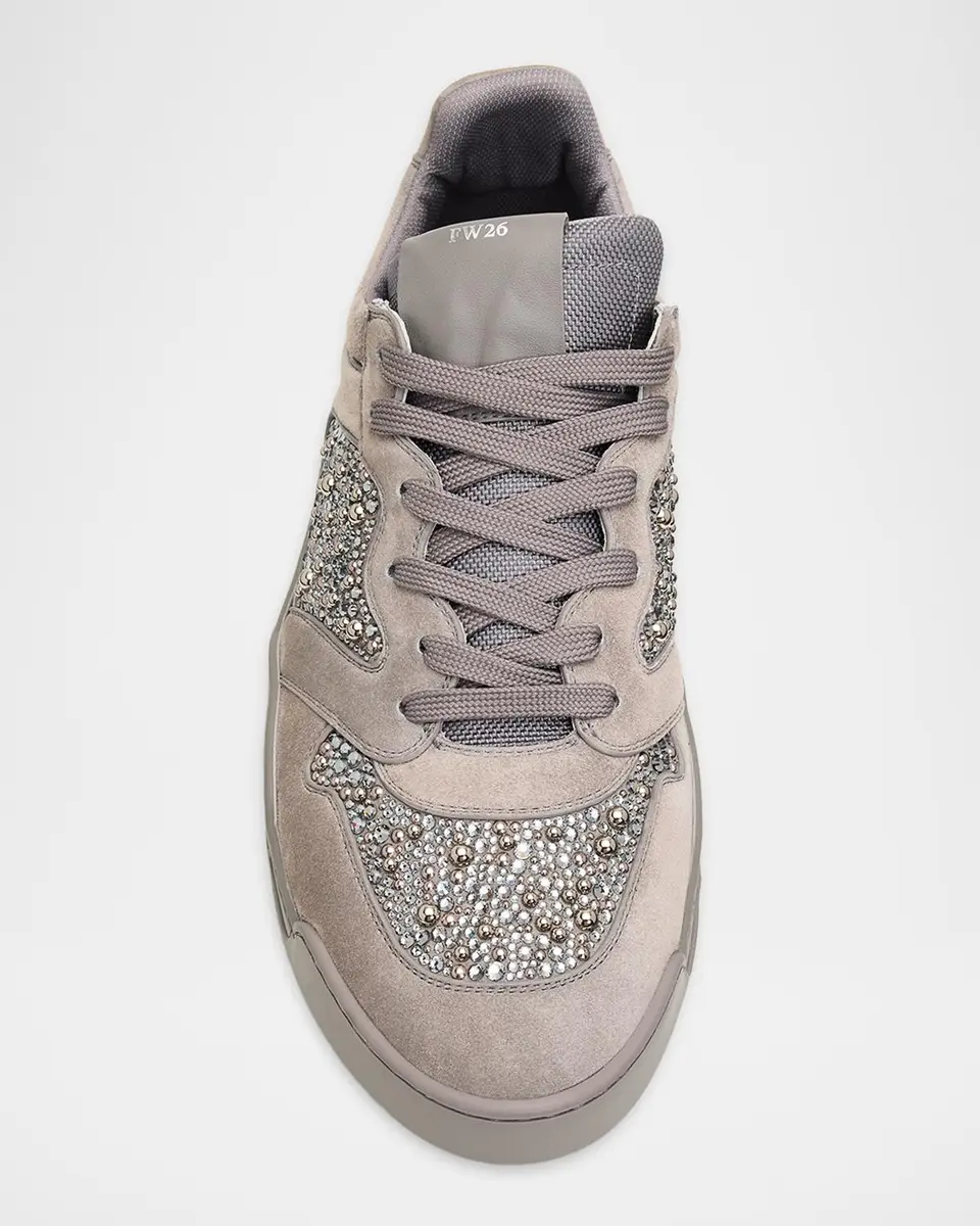 Christian Louboutin Men's Bsktball 1 Perla Low-Top Sneakers | Thumbnail 4 Christian Louboutin Men's Bsktball 1 Perla Low-Top Sneakers | Thumbnail 4
