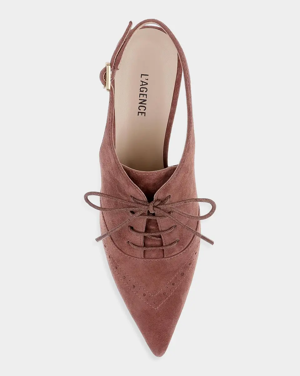 L'Agence Shreya 80MM Suede Slingback Pumps | Thumbnail 4 L'Agence Shreya 80MM Suede Slingback Pumps | Thumbnail 4