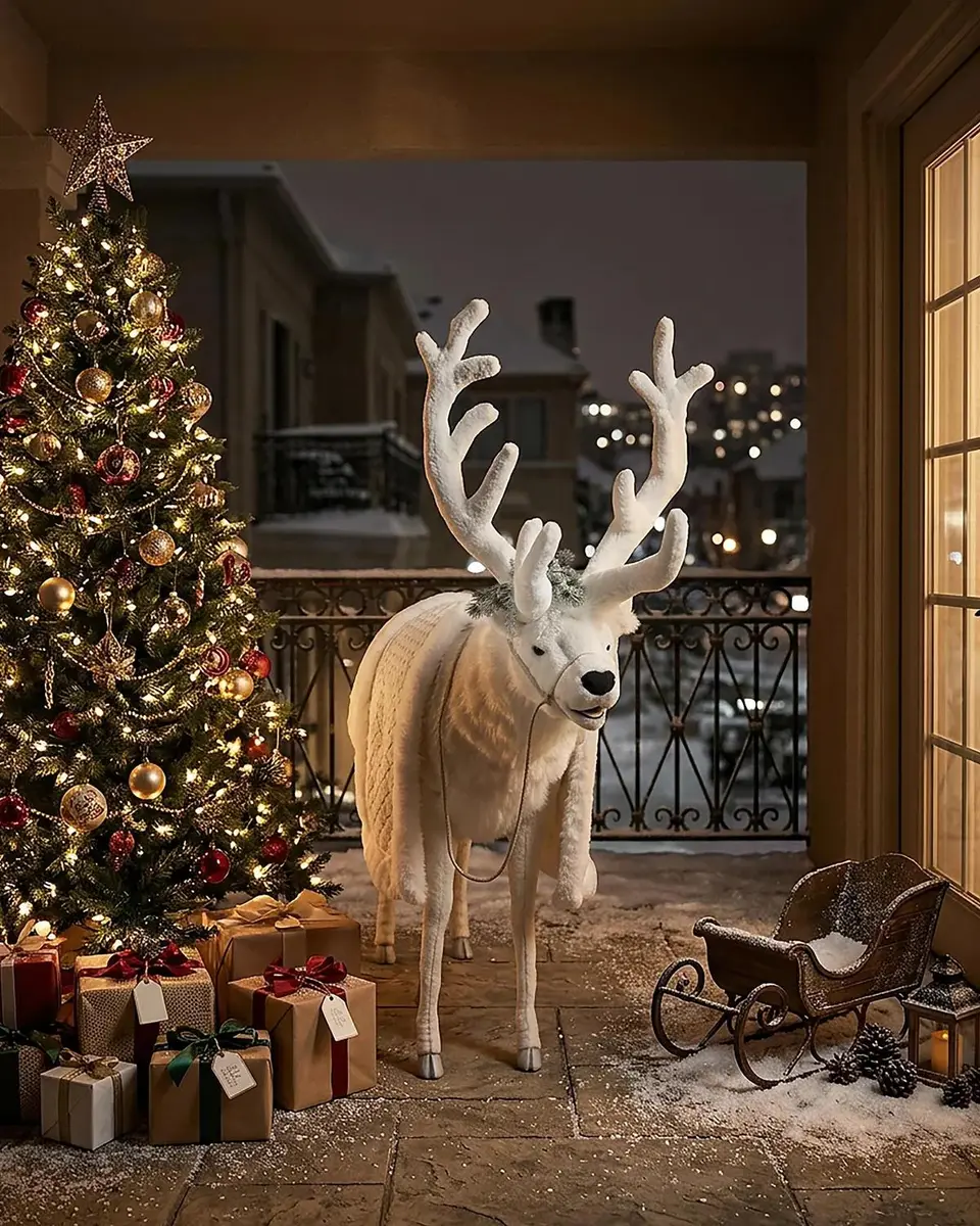 Universal Statues Shimmering Reindeer Figurine | Thumbnail 2 Universal Statues Shimmering Reindeer Figurine | Thumbnail 2