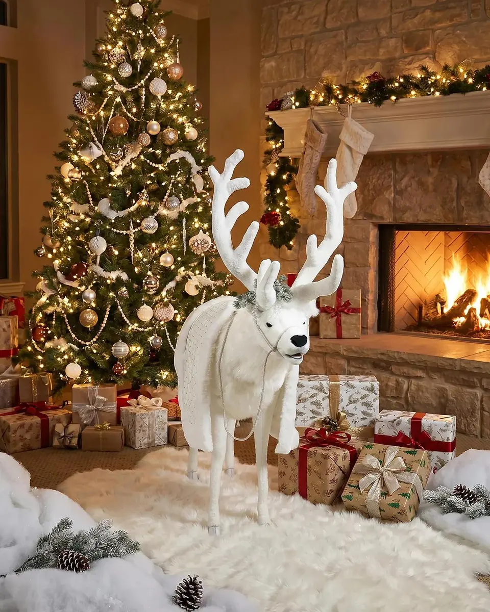 Universal Statues Shimmering Reindeer Figurine | Thumbnail 3 Universal Statues Shimmering Reindeer Figurine | Thumbnail 3