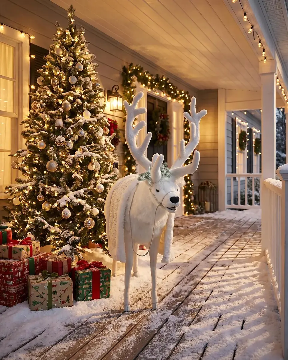 Universal Statues Shimmering Reindeer Figurine | Thumbnail 5 Universal Statues Shimmering Reindeer Figurine | Thumbnail 5