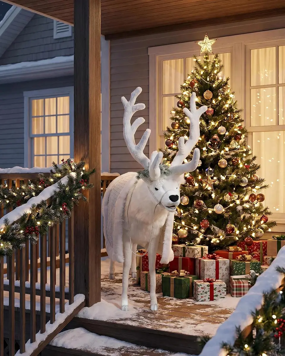 Universal Statues Shimmering Reindeer Figurine
