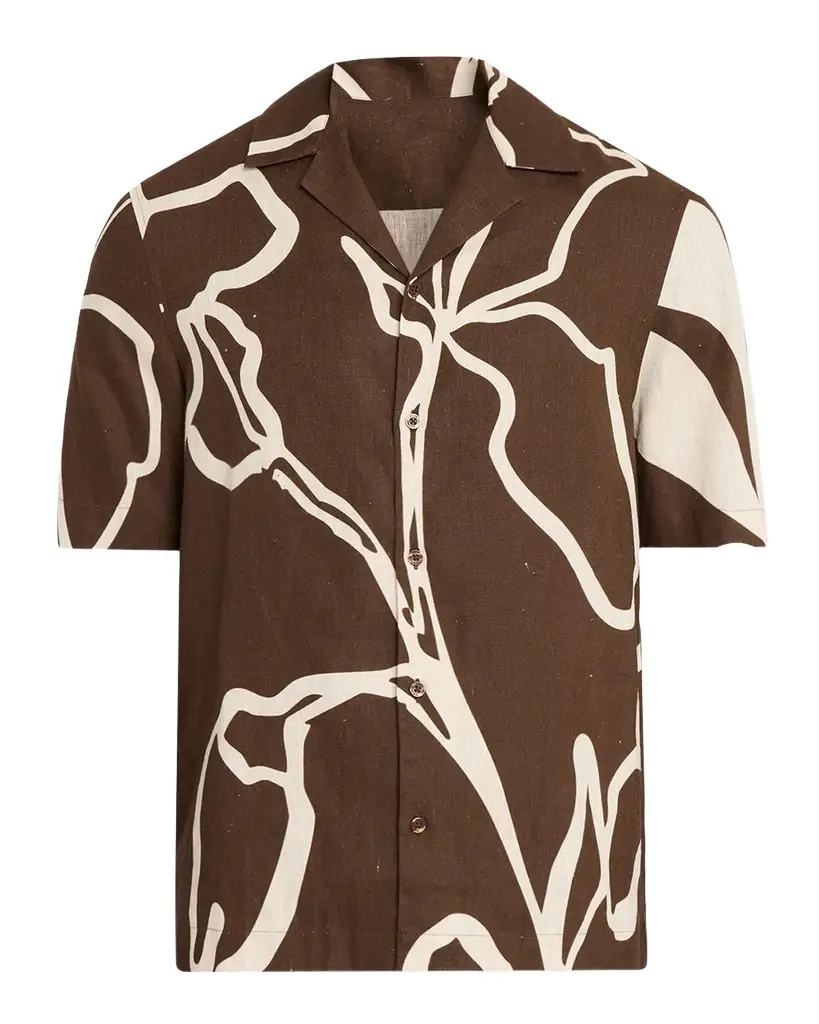 Frescobol Carioca Men's Roberto Linen Short-Sleeve Shirt
