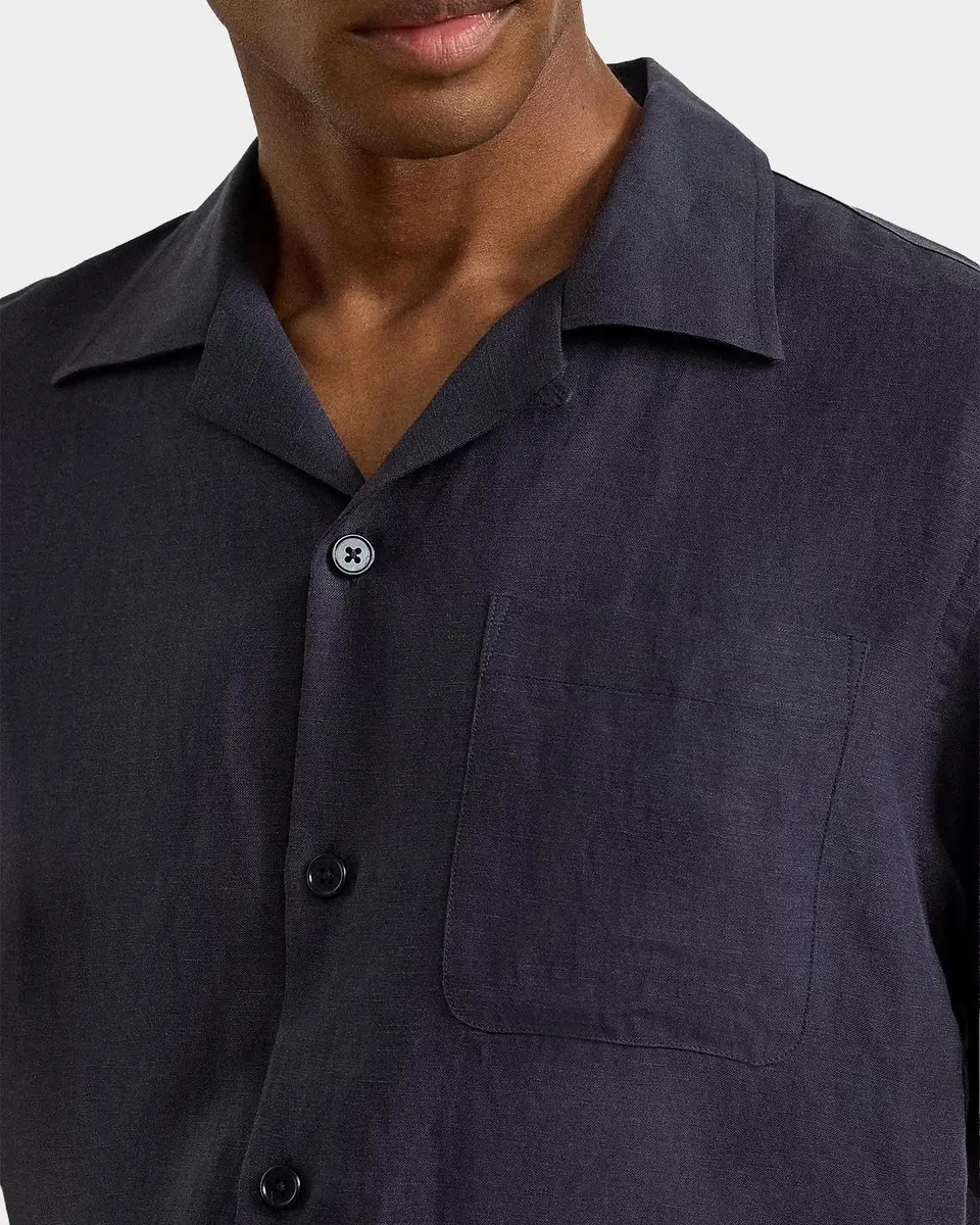 Ralph Lauren Purple Label Men's Silk-Linen Camp Shirt | Thumbnail 5 Ralph Lauren Purple Label Men's Silk-Linen Camp Shirt | Thumbnail 5