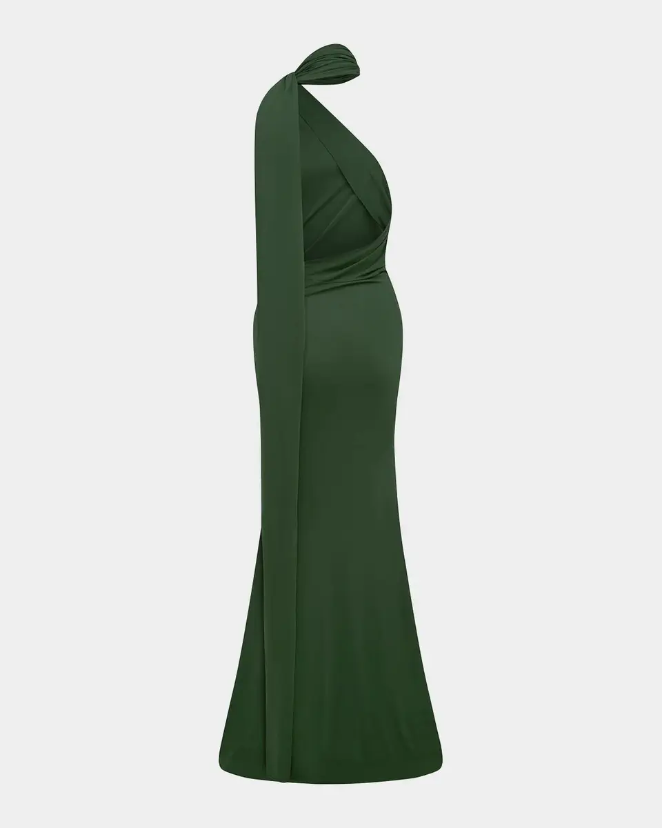Alex Perry One-Shoulder Scarf-Neck Jersey Maxi Dress | Thumbnail 4 Alex Perry One-Shoulder Scarf-Neck Jersey Maxi Dress | Thumbnail 4