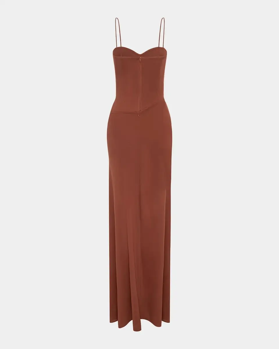 Alex Perry Sleeveless Draped Bustier Column Gown | Thumbnail 4