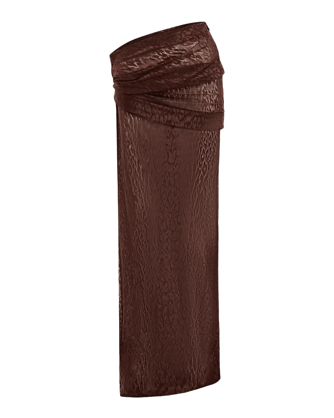 Asymmetric Draped Leopard Burnout Maxi Skirt Asymmetric Draped Leopard Burnout Maxi Skirt
