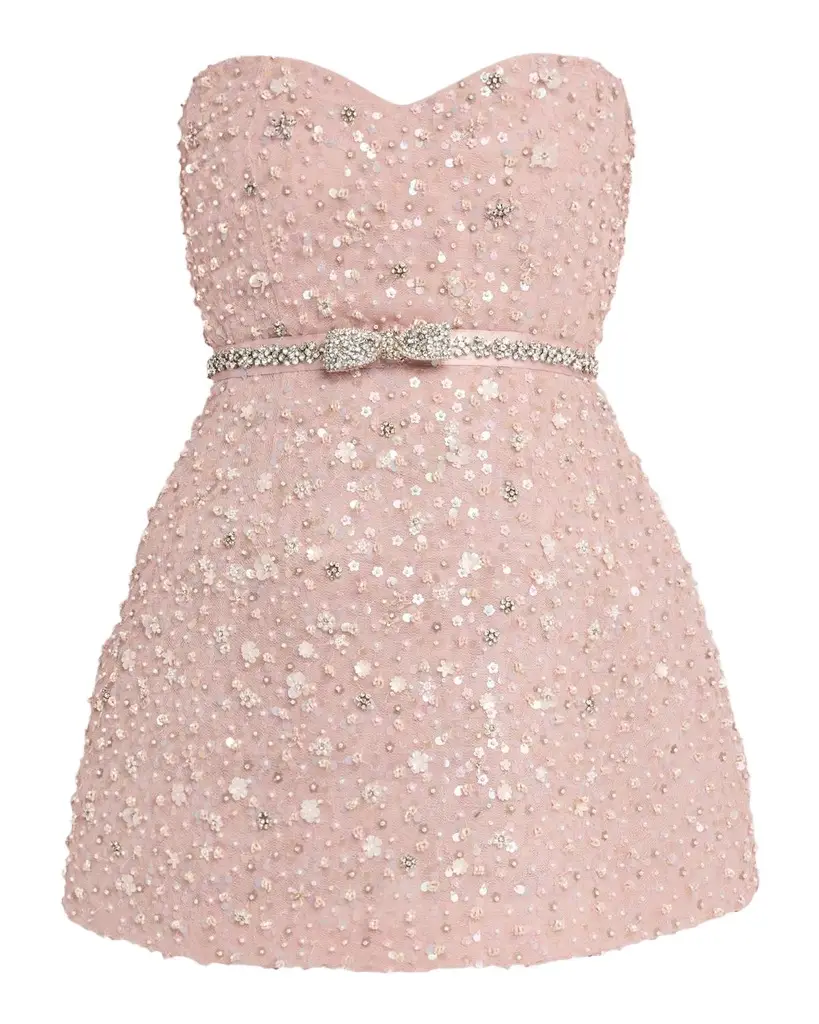 Sommaire Embellished Strapless Mini Dress Sommaire Embellished Strapless Mini Dress