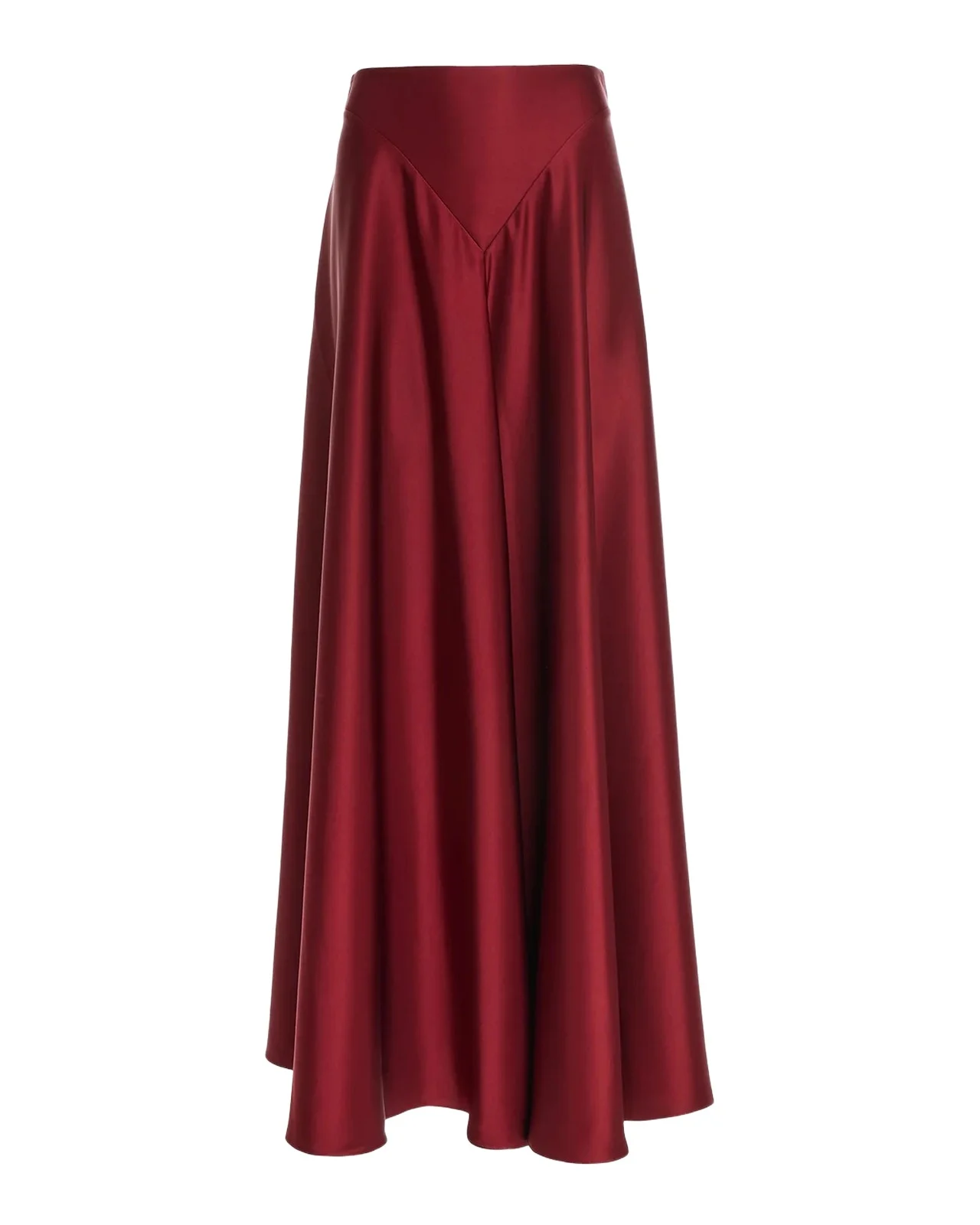 Altuzarra Ames V-Yoke Satin A-Line Maxi Skirt