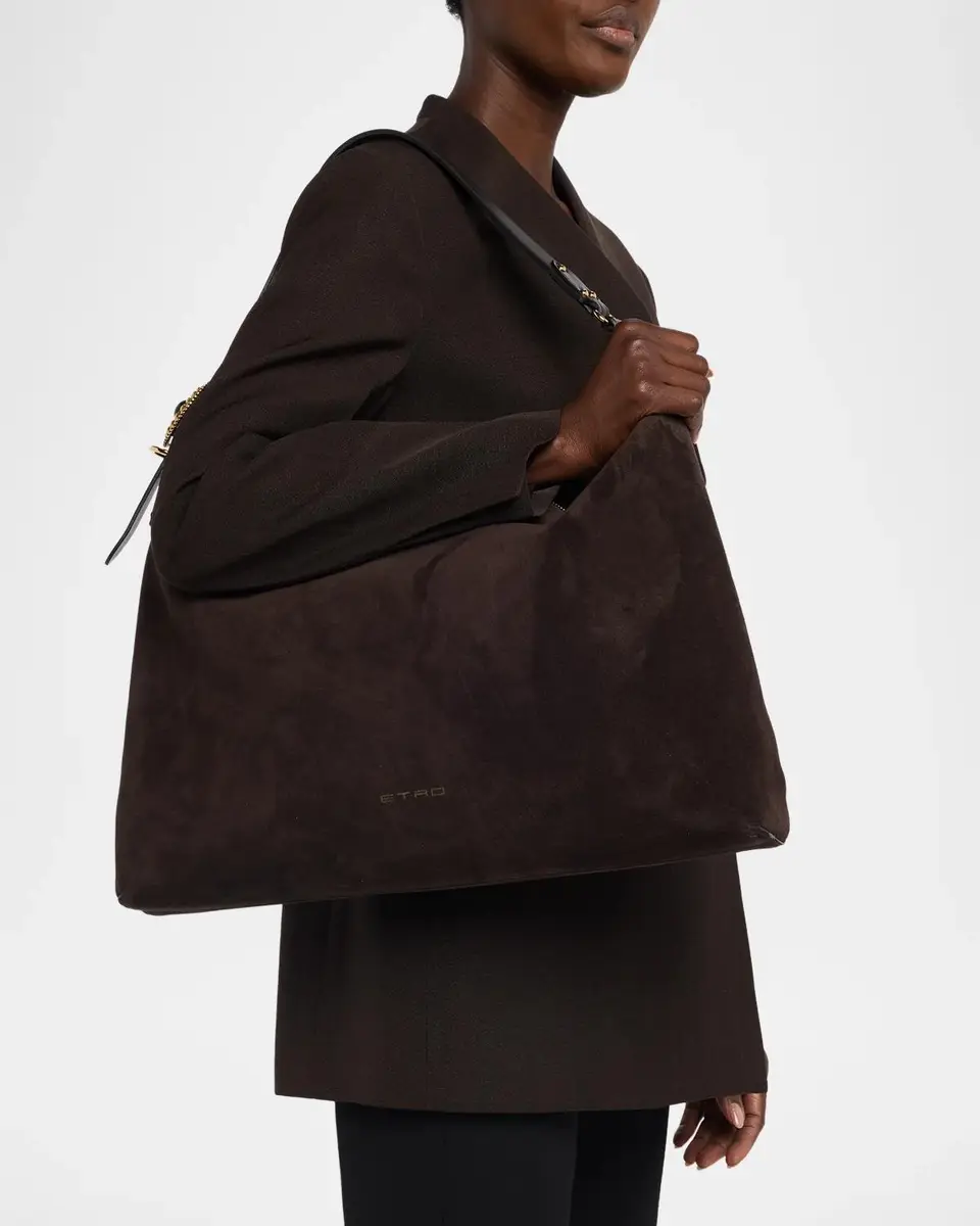 Etro Oversized Suede Shoulder Bag | Thumbnail 2 Etro Oversized Suede Shoulder Bag | Thumbnail 2