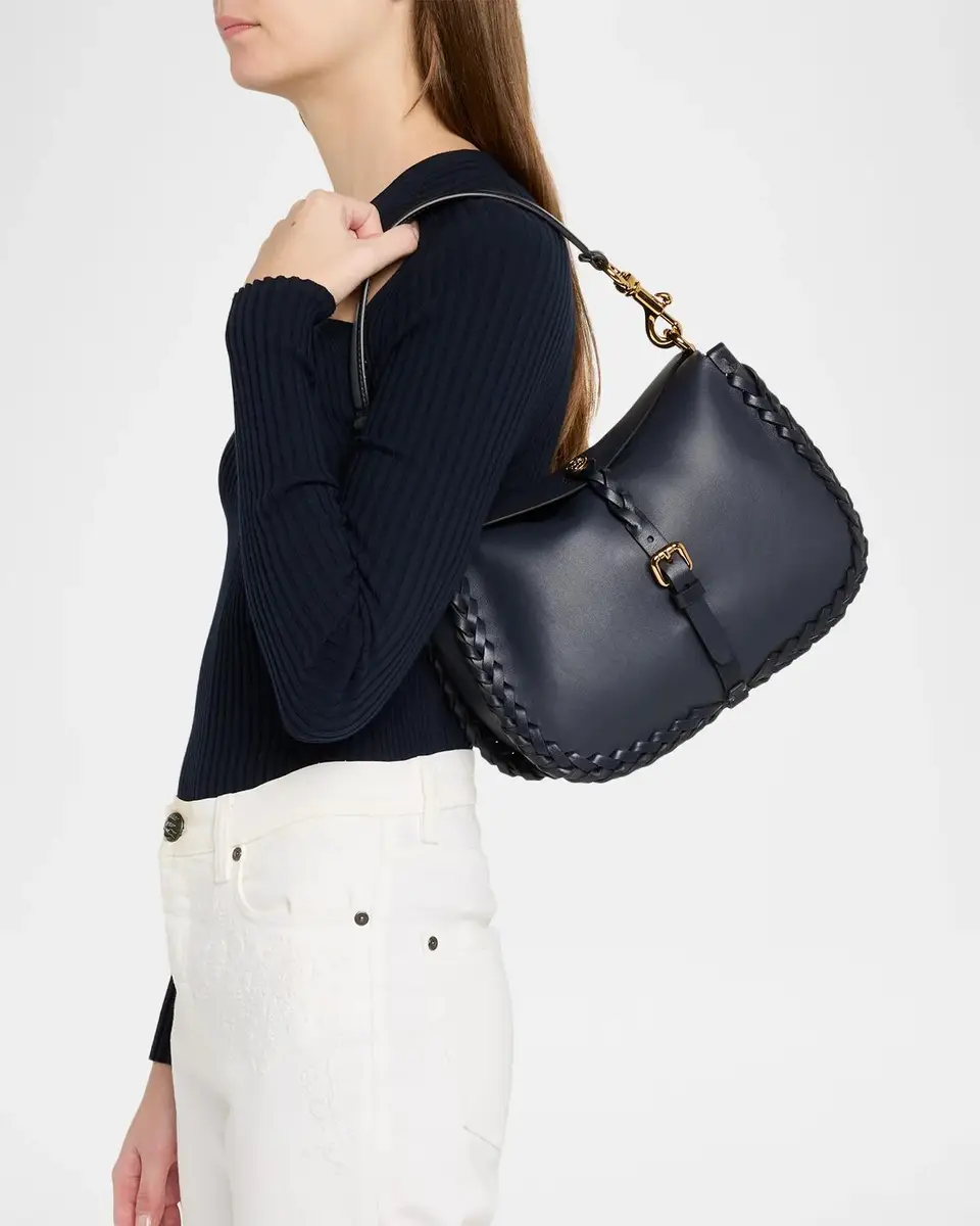 Etro Braid-Trim Leather Shoulder Bag | Thumbnail 2 Etro Braid-Trim Leather Shoulder Bag | Thumbnail 2