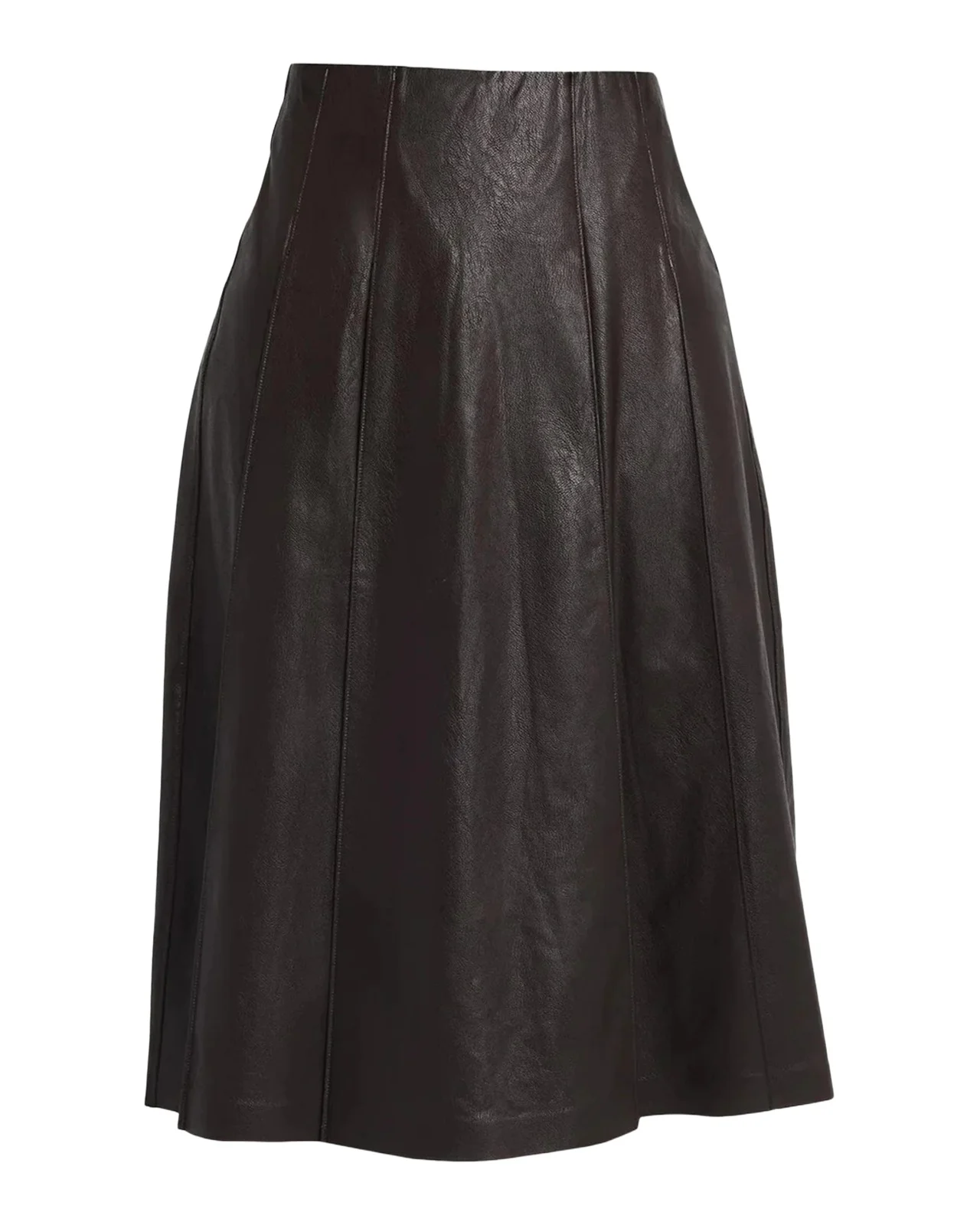 Faux Leather Midi Skirt