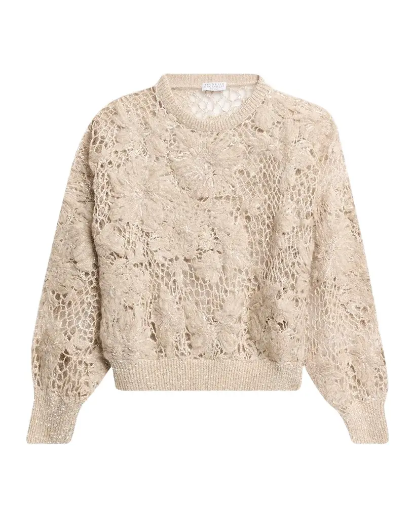 Couture Mohair Floral and Sequin Sweater Couture Mohair Floral and Sequin Sweater
