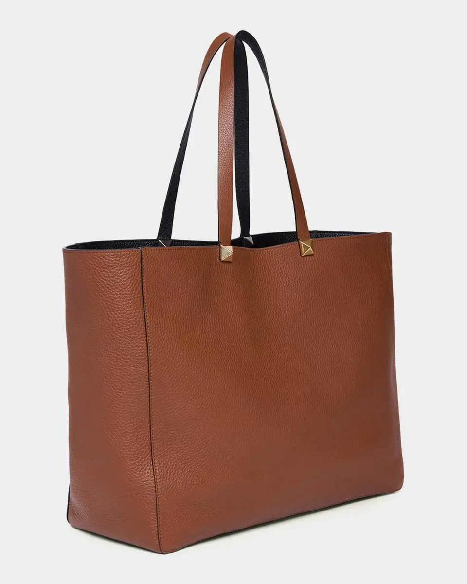 Valentino Garavani Men's Reversible Rockstud Leather Tote Bag | Thumbnail 3 Valentino Garavani Men's Reversible Rockstud Leather Tote Bag | Thumbnail 3