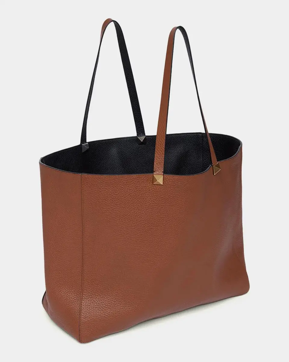 Valentino Garavani Men's Reversible Rockstud Leather Tote Bag | Thumbnail 4 Valentino Garavani Men's Reversible Rockstud Leather Tote Bag | Thumbnail 4