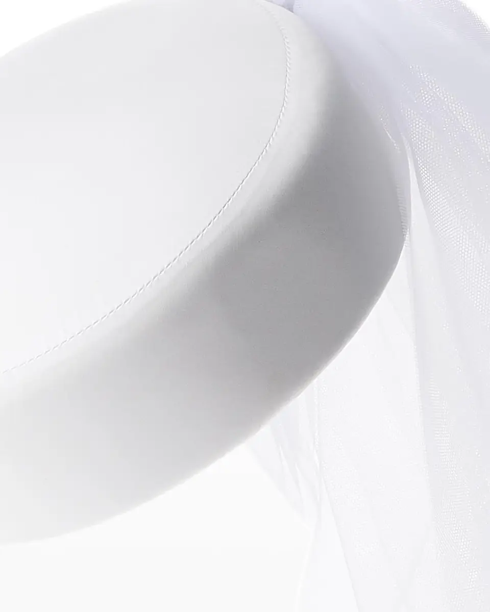 Maison Michel Jackie Wool Pillbox Hat w/ Bow Veil | Thumbnail 2