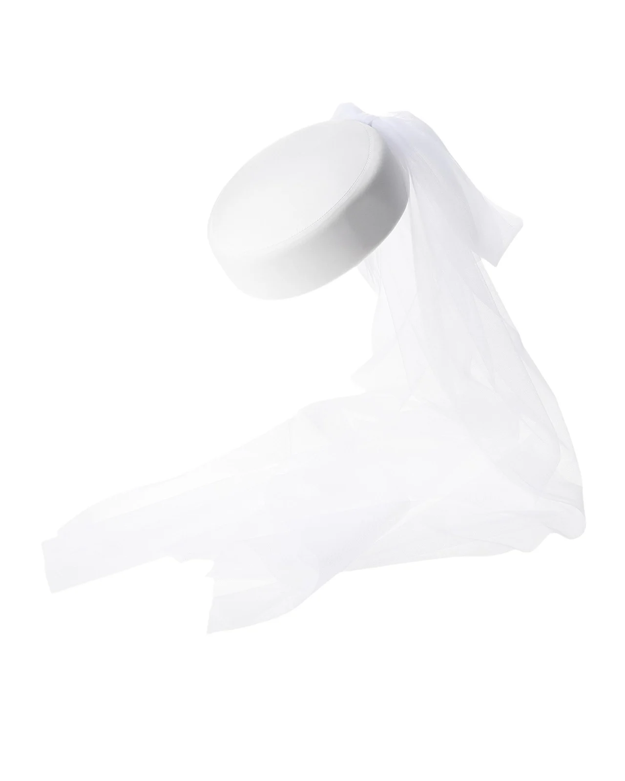 Jackie Wool Pillbox Hat w/ Bow Veil Jackie Wool Pillbox Hat w/ Bow Veil