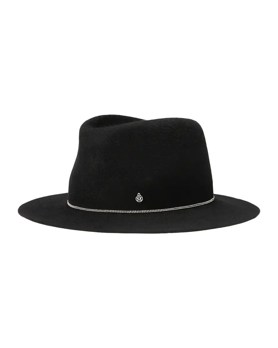 Maison Michel André Chain-Embellished Wool Felt Fedora | Thumbnail 2 Maison Michel André Chain-Embellished Wool Felt Fedora | Thumbnail 2