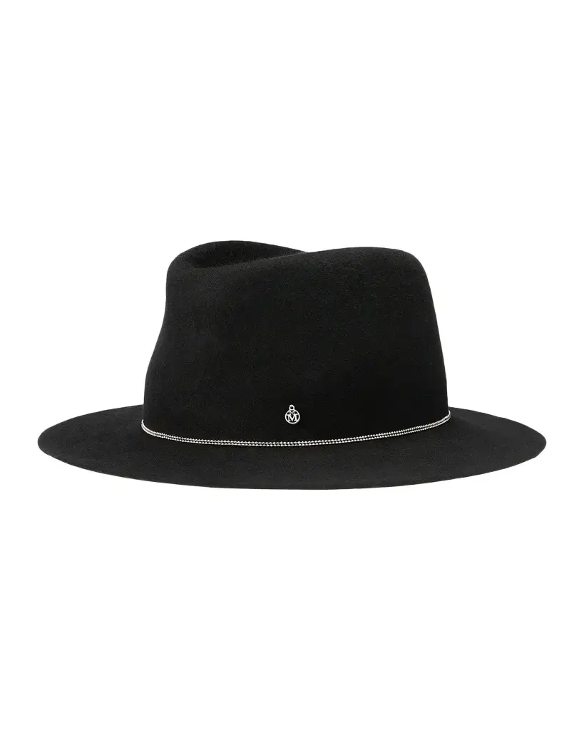 André Chain-Embellished Wool Felt Fedora André Chain-Embellished Wool Felt Fedora