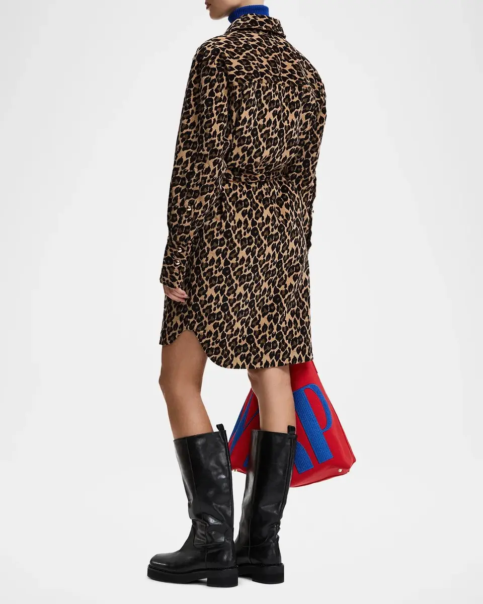 Essentiel Antwerp Kustody Belted Leopard-Print Mini Dress | Thumbnail 3 Essentiel Antwerp Kustody Belted Leopard-Print Mini Dress | Thumbnail 3