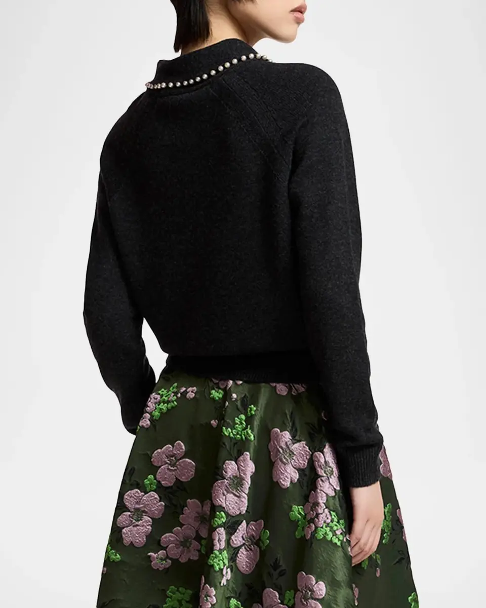 Essentiel Antwerp Kasa Embellished Scarf Wool-Cashmere Sweater | Thumbnail 3 Essentiel Antwerp Kasa Embellished Scarf Wool-Cashmere Sweater | Thumbnail 3