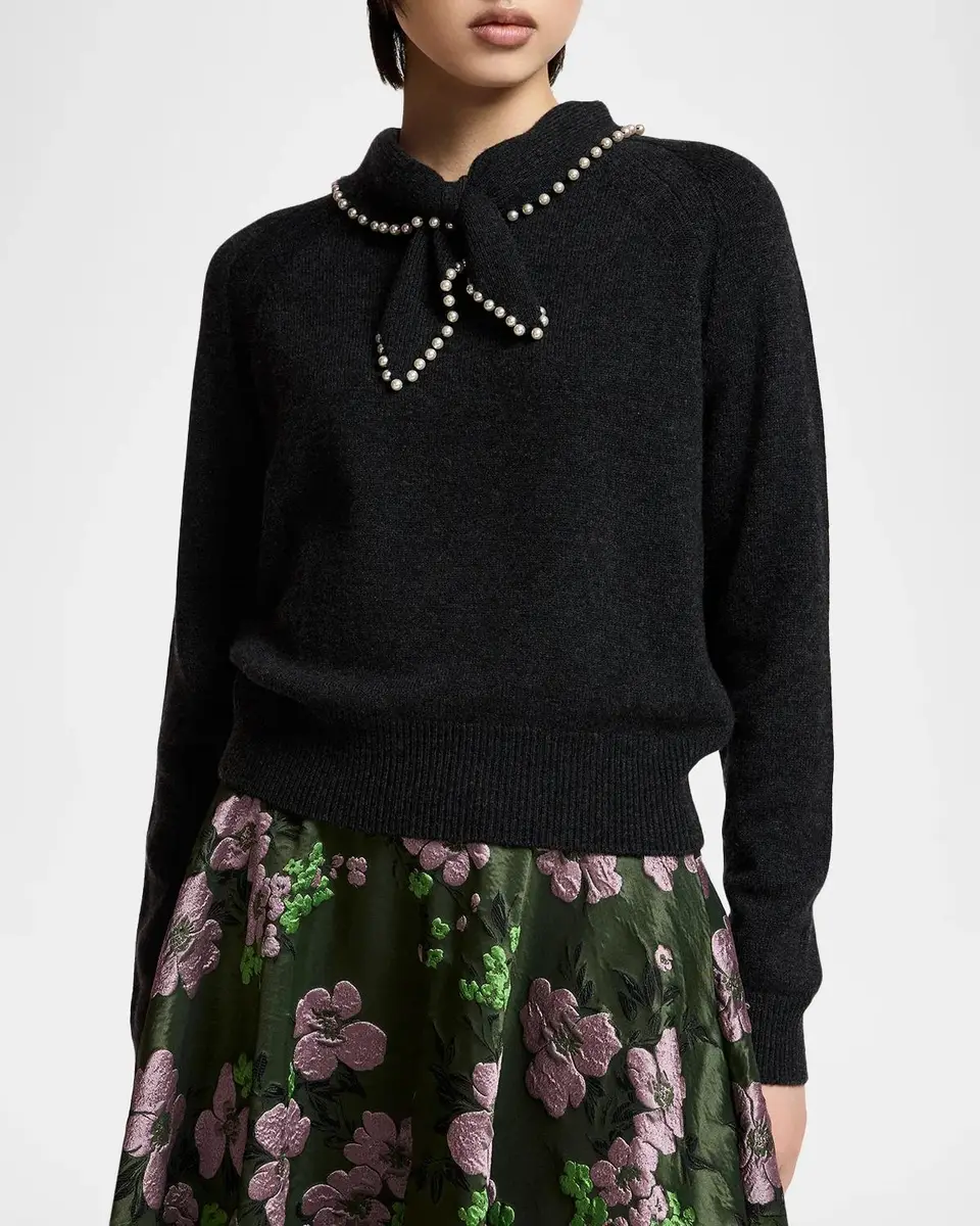 Essentiel Antwerp Kasa Embellished Scarf Wool-Cashmere Sweater | Thumbnail 4 Essentiel Antwerp Kasa Embellished Scarf Wool-Cashmere Sweater | Thumbnail 4