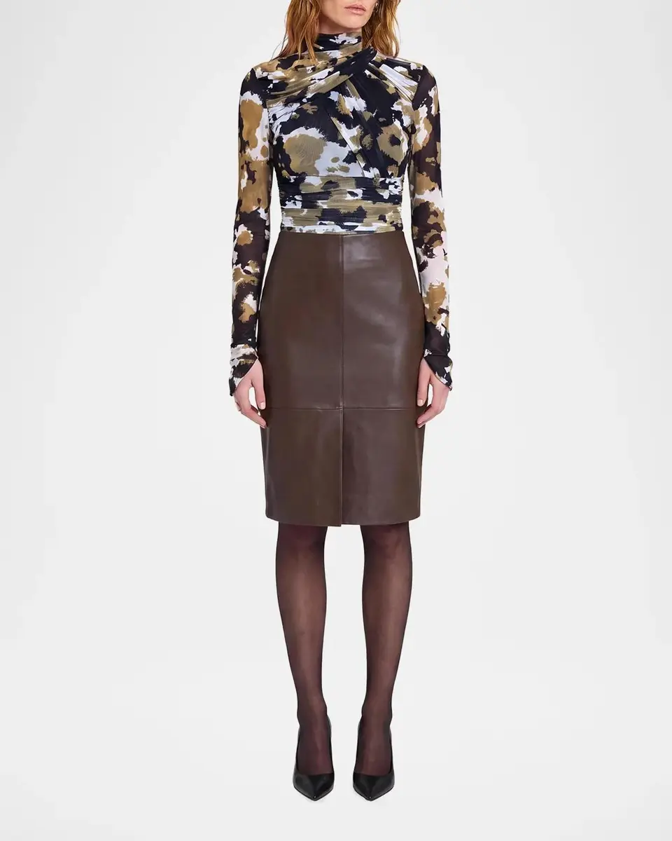 NICHOLAS Ivy Mesh Gathered Long Sleeve Top | Thumbnail 2 NICHOLAS Ivy Mesh Gathered Long Sleeve Top | Thumbnail 2